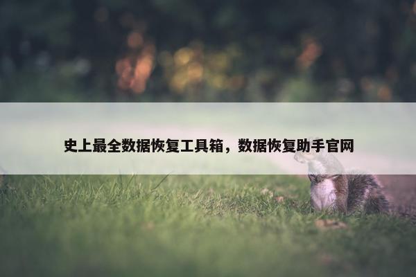 史上最全数据恢复工具箱，数据恢复助手官网