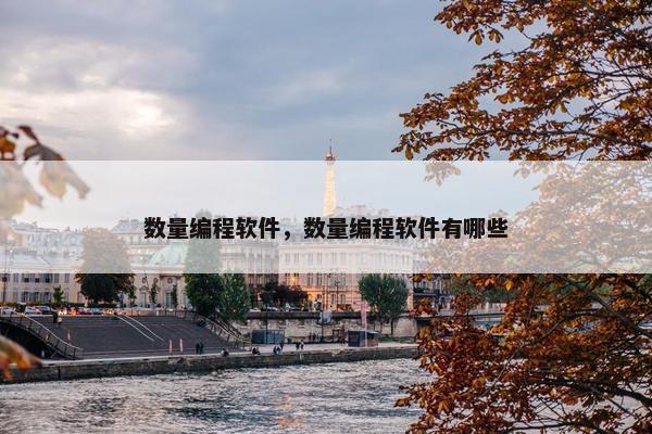数量编程软件，数量编程软件有哪些