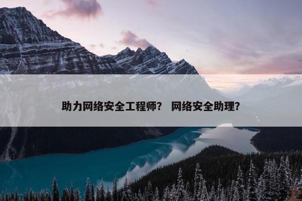助力网络安全工程师？ 网络安全助理？