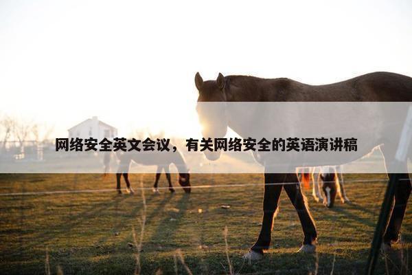 网络安全英文会议，有关网络安全的英语演讲稿