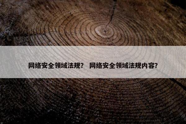 网络安全领域法规？ 网络安全领域法规内容？