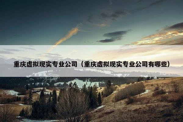 重庆虚拟现实专业公司（重庆虚拟现实专业公司有哪些）