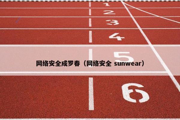 网络安全成罗春（网络安全 sunwear）
