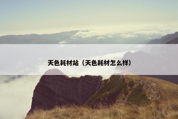 天色耗材站（天色耗材怎么样）