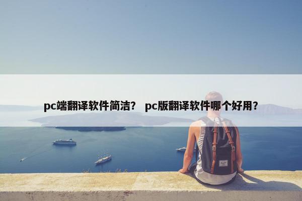 pc端翻译软件简洁？ pc版翻译软件哪个好用？