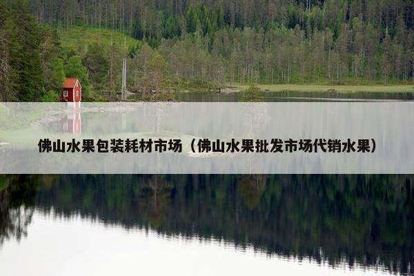 佛山水果包装耗材市场（佛山水果批发市场代销水果）