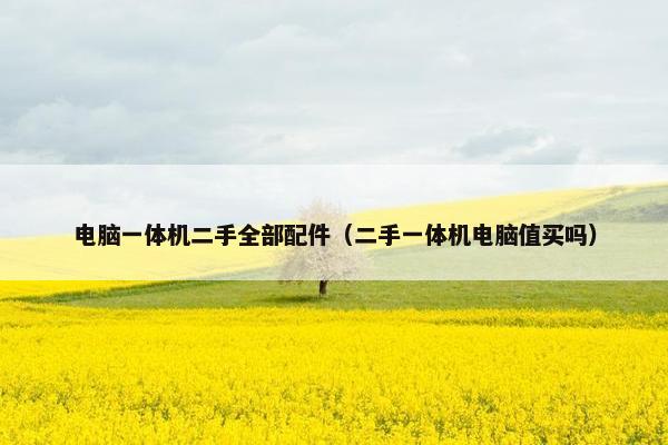 电脑一体机二手全部配件（二手一体机电脑值买吗）