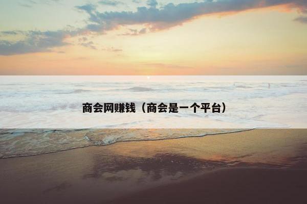 商会网赚钱（商会是一个平台）