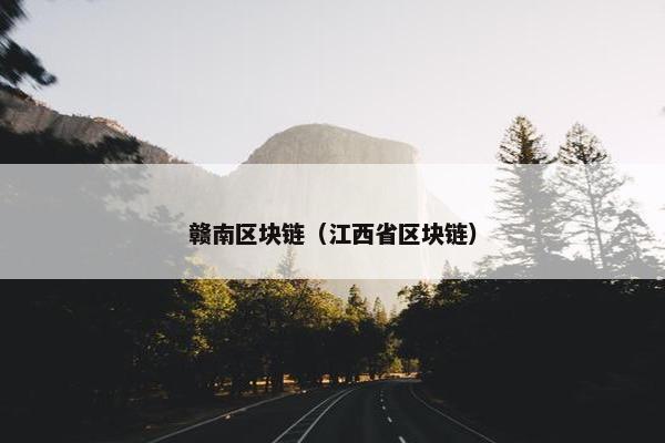 赣南区块链（江西省区块链）