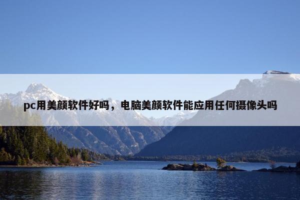 pc用美颜软件好吗，电脑美颜软件能应用任何摄像头吗