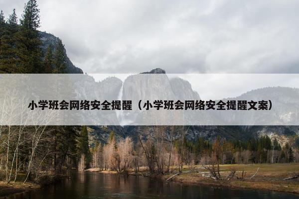 小学班会网络安全提醒（小学班会网络安全提醒文案）