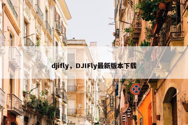 djifly，DJIFly最新版本下载