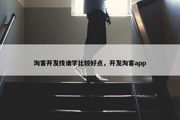 淘客开发找谁学比较好点，开发淘客app