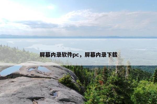 屏幕内录软件pc，屏幕内录下载