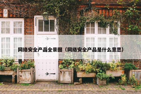 网络安全产品全景图（网络安全产品是什么意思）