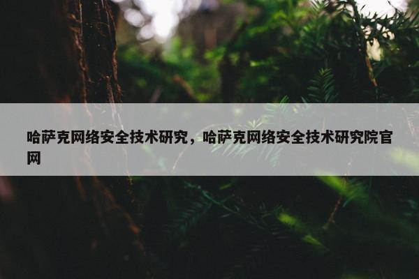 哈萨克网络安全技术研究，哈萨克网络安全技术研究院官网