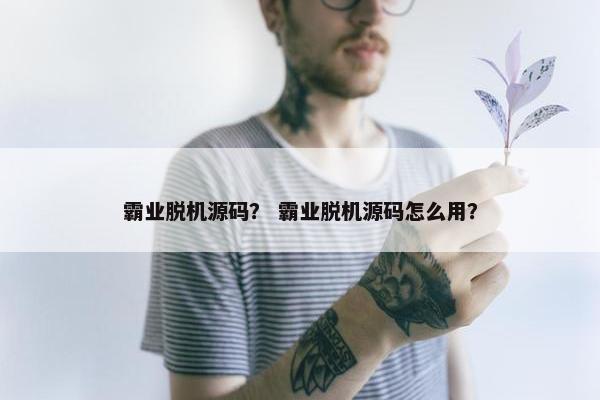 霸业脱机源码？ 霸业脱机源码怎么用？