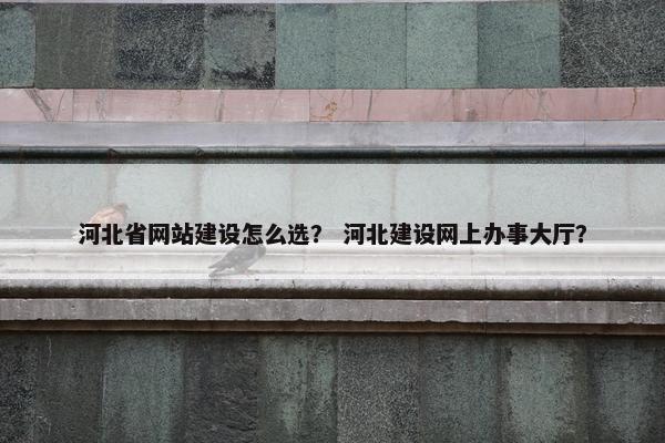 河北省网站建设怎么选？ 河北建设网上办事大厅？