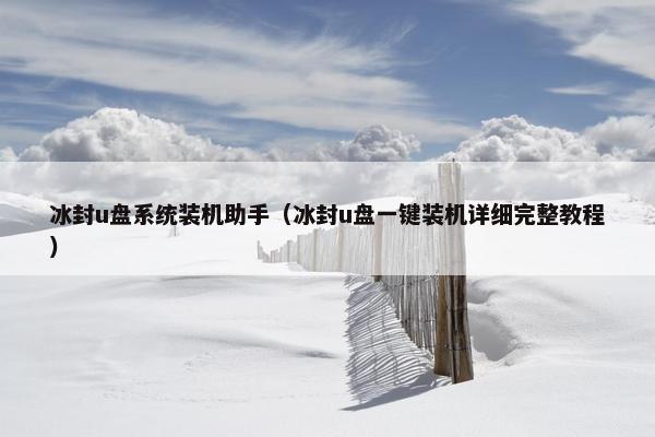 冰封u盘系统装机助手（冰封u盘一键装机详细完整教程）