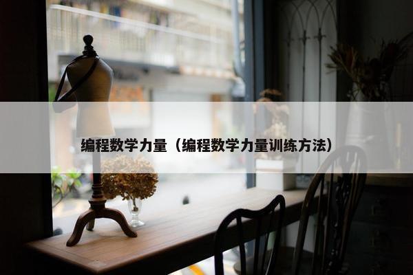编程数学力量（编程数学力量训练方法）