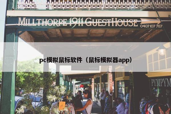 pc模拟鼠标软件（鼠标模拟器app）