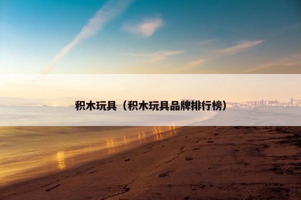 积木玩具（积木玩具品牌排行榜）