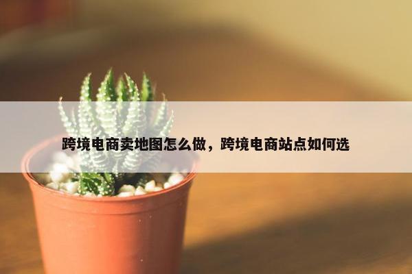 跨境电商卖地图怎么做，跨境电商站点如何选