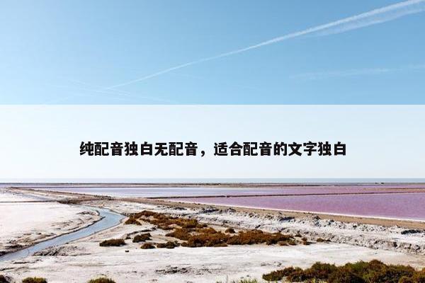 纯配音独白无配音，适合配音的文字独白