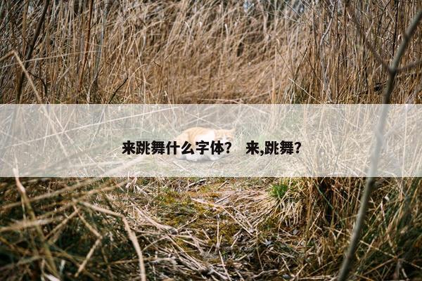来跳舞什么字体？ 来,跳舞？