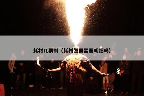 耗材几票制（耗材发票需要明细吗）