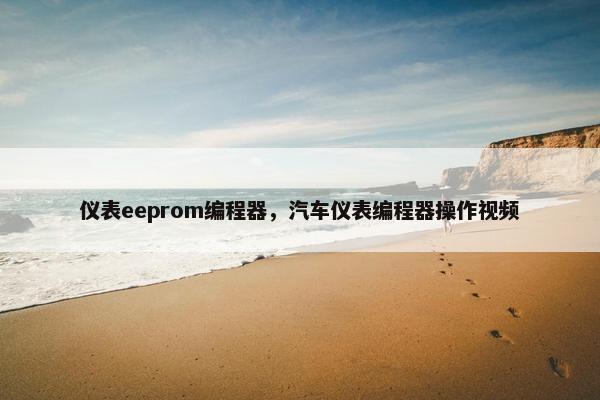 仪表eeprom编程器，汽车仪表编程器操作视频