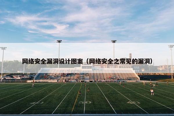 网络安全漏洞设计图案（网络安全之常见的漏洞）