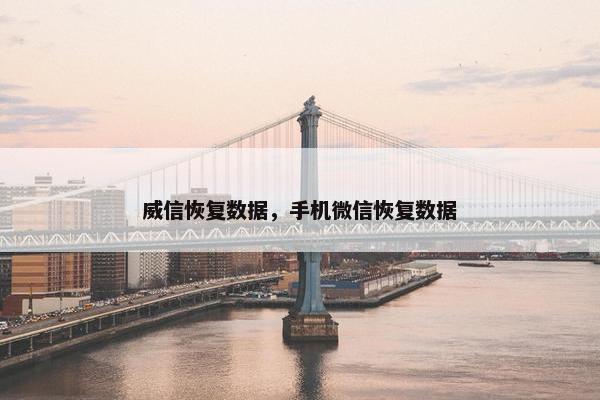 威信恢复数据，手机微信恢复数据