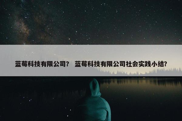蓝莓科技有限公司？ 蓝莓科技有限公司社会实践小结？