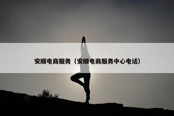 安顺电商服务（安顺电商服务中心电话）