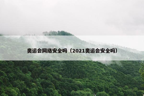 奥运会网络安全吗（2021奥运会安全吗）