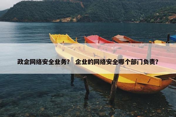政企网络安全业务？ 企业的网络安全哪个部门负责？
