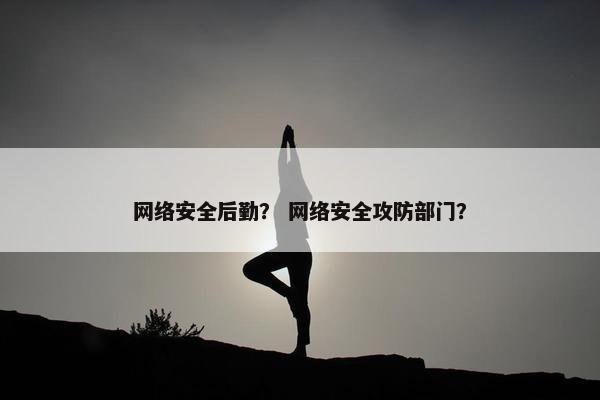 网络安全后勤？ 网络安全攻防部门？