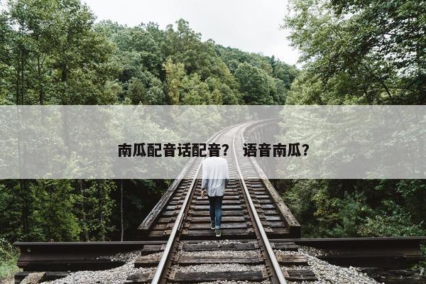 南瓜配音话配音？ 语音南瓜？