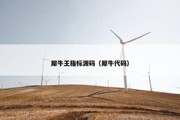 犀牛王指标源码（犀牛代码）