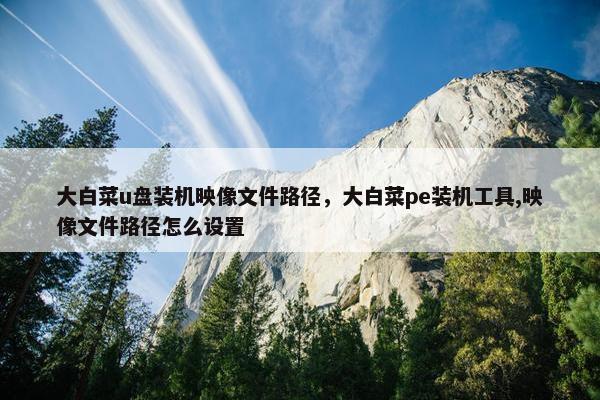 大白菜u盘装机映像文件路径，大白菜pe装机工具,映像文件路径怎么设置