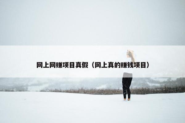 网上网赚项目真假（网上真的赚钱项目）