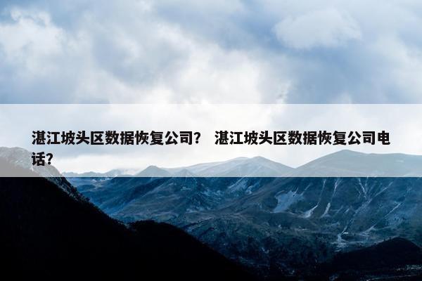 湛江坡头区数据恢复公司？ 湛江坡头区数据恢复公司电话？