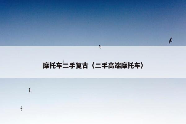 摩托车二手复古（二手高端摩托车）