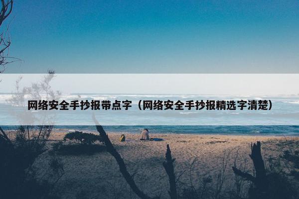 网络安全手抄报带点字（网络安全手抄报精选字清楚）
