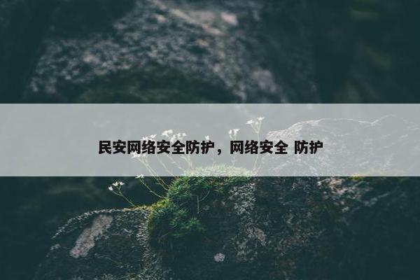 民安网络安全防护，网络安全 防护