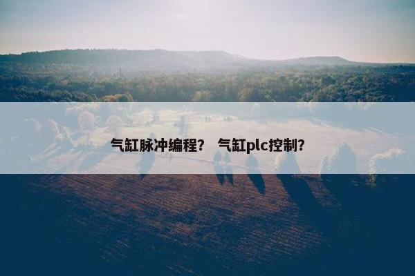 气缸脉冲编程？ 气缸plc控制？