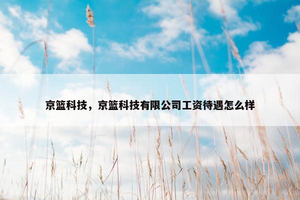 京篮科技，京篮科技有限公司工资待遇怎么样