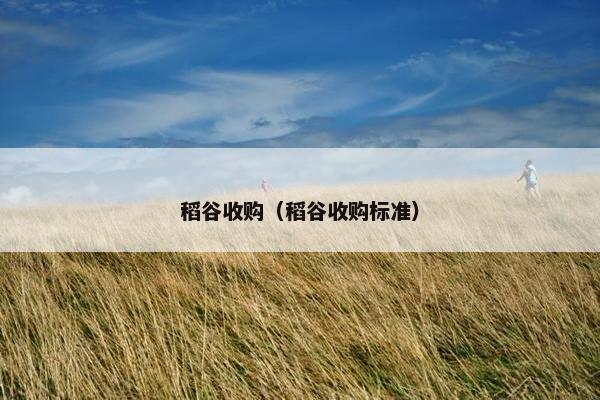 稻谷收购（稻谷收购标准）