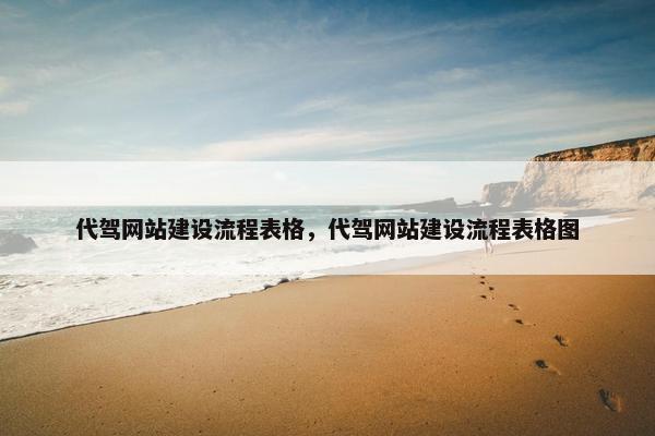 代驾网站建设流程表格，代驾网站建设流程表格图